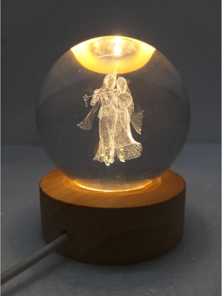 Lord Krishna ji Crystal ball lamp