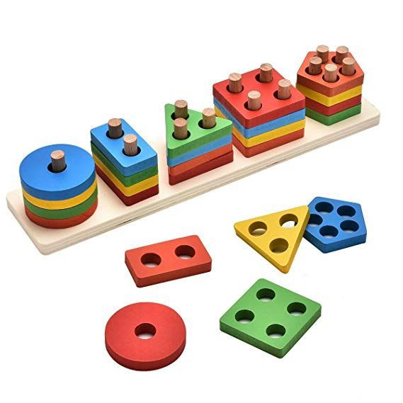 Geometric Shape Sorting & Stacking toys for kids