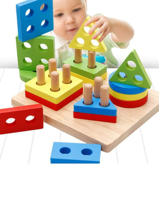 Geometric Shape Sorting & Stacking toys for kids