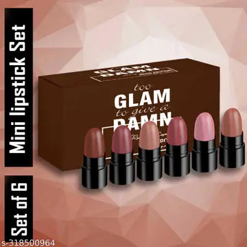 GLAM- 6 mini set of Lipstick